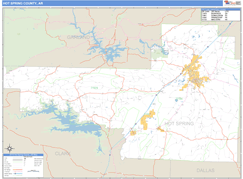 Hot Spring County, AR Digital Map Basic Style